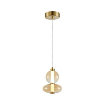 LED lógó világítás Daphne, üveg, borostyán-átlátszó, magasság 28 cm kép