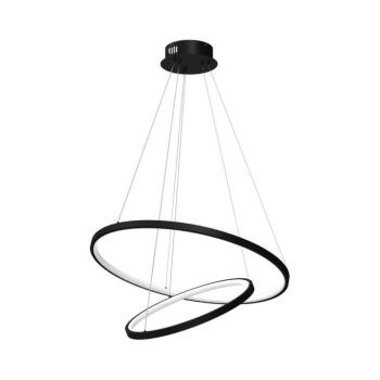 LED Csillár zsinóron HOOP LED/51W/230V átm. 60 cm 4000K fekete ML1542 kép