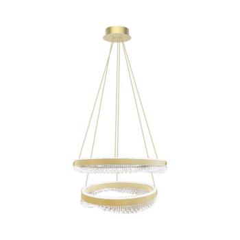 LED Csillár zsinóron LED/85W/230V átm. 60 cm arany ML1000 kép