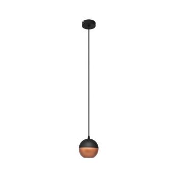 LED Csillár zsinóron MIDWAY 1xGU10/4,8W/230V fekete/réz W-KM 1804/1 BK-B+BR kép