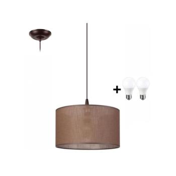 LED Csillár zsinóron NOEL 1xE27/60W/230V barna LM-1.163/BRĄZ kép