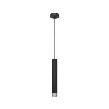 LED Csillár zsinóron TUBA 1xGU10/4,8W/230V W-KM 1111/1 BK+CH kép