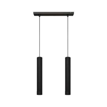 LED Csillár zsinóron TUBA 2xGU10/4,8W/230V fekete W-L 1111/2 BK kép