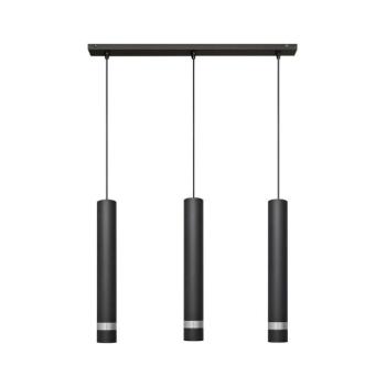 LED Csillár zsinóron TUBA 3xGU10/4,8W/230V fekete/króm W-L 1111/3 BK+CH+BK kép