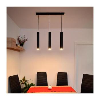LED Csillár zsinóron TUBA 3xGU10/4,8W/230V fekete W-L 1111/3 BK kép