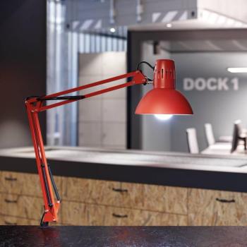 LED csíptetős világítás MAULstudy, piros, acél, magasság 44 cm, E27 kép