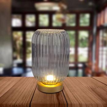 LED deco asztali lámpa 5305558 akku füstszürke kép