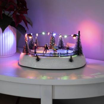 LED deco lámpa jégpálya zene, elem USB kép