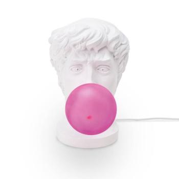 LED dekor asztali lámpa Wonder Times, fehér/pink kép