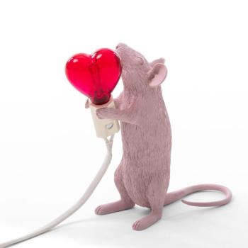 LED dekor lámpa Mouse Lamp USB Bálint fehér kép