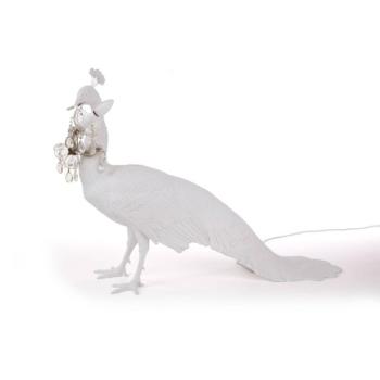 LED dekor világítás Peacock Lamp fehér, kristályok kép