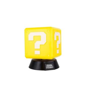 LED dekoráció , éjjeli lámpa , asztali lámpa , 3D hangulatvilágítás , Block , 10 cm , 2db AAA , Super Mario kép