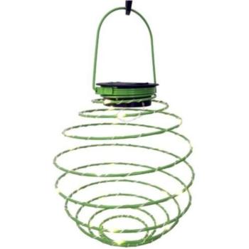 LED dekoráció , kültéri , napelemes , méhkas , 15 db led , meleg fehér , zöld kép