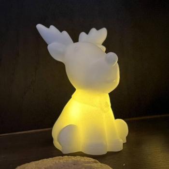 LED dekorációs figura Naja, fehér, magasság 14 cm, viasz, elemes működés kép