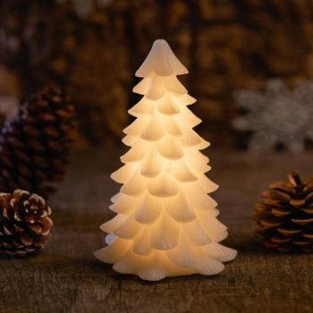 LED dekorációs lámpa Carla, fehér viaszfa 16cm kép