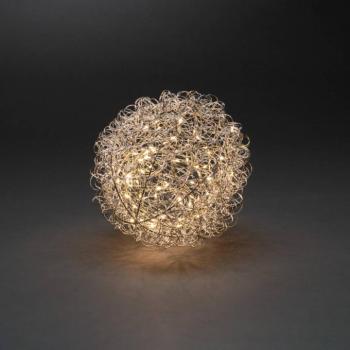 LED dekoratív fénydrót gömb, Ø 25cm, 80 LED kép