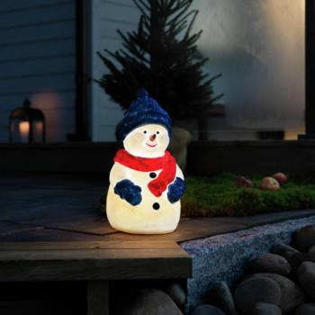 LED dekoratív hóember figura, meleg fehér, IP44 kép