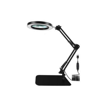 LED Dimmelhető asztali lámpa nagyítóval LED/11W/5V fekete P359A kép