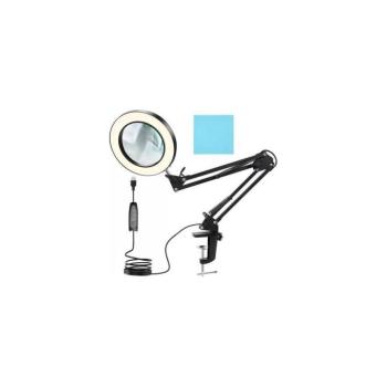 LED Dimmelhető asztali lámpa nagyítóval LED/6W/5V fekete P362L kép