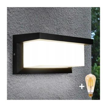 LED dimmelhető fali lámpatest NEELY 1xE27/6W/230V 2700-6500K IP54 fekete BW0332+AI0601 kép