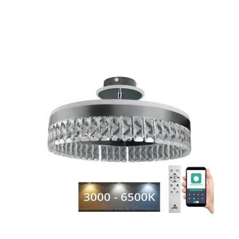 LED Dimmelhető felületre szerelhető csillár LED/75W/230V 3000-6500K króm + távirányítás TA1305/CH kép