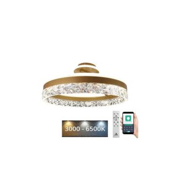 LED Dimmelhető felületre szerelhető csillár LED/86W/230V 3000-6500K arany + távirányítás TA1306/G kép