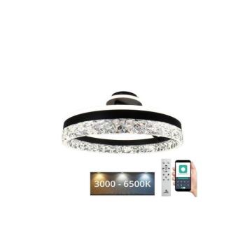LED Dimmelhető felületre szerelhető csillár LED/86W/230V 3000-6500K fekete + távirányítás TA1306/B kép