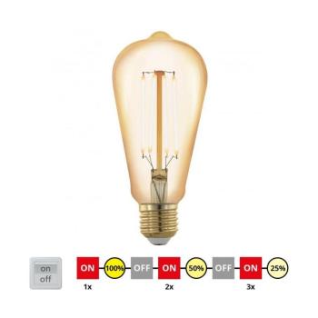 LED Dimmelhető izzó VINTAGE ST64 E27/4W/230V 2200K - Eglo 12863 12863 kép