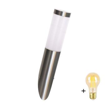 LED dimmelhető kültéri fali lámpatest LIVIA 1xE27/6W/230V IP44 ezüst SA0462+AI0042 kép