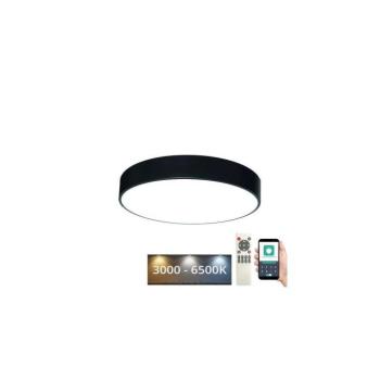 LED Dimmelhető mennyezeti lámpa LED/50W/230V 3000-6500K fekete + távirányítás LCL7121R kép