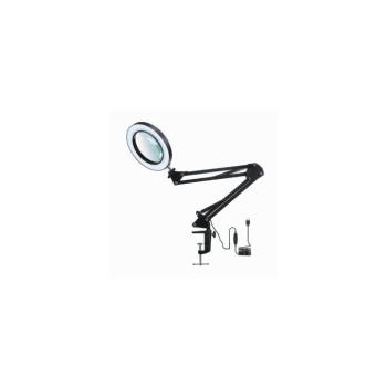 LED dimmelhető nagyítós asztali lámpa LED/22W/5V fekete P351 kép