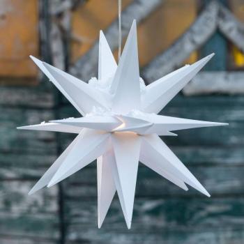 LED díszcsillag, 18 ágú, Ø 25 cm, fehér kép