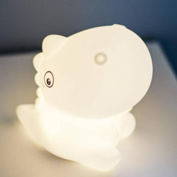 LED éjszakai fény „Dino”, fehér, magasság 15 cm, RGB, érintésvezérelt kép