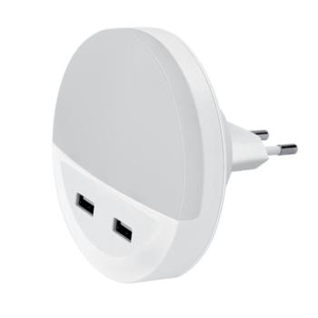LED ÉJSZAKAI LÁMPA 2xUSB-VEL 0.5W 3000K kép