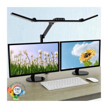 LED érintős asztali lámpa, állítható fényerő, 24W, 3000-6500K, CRI 92, fekete 4739993 kép