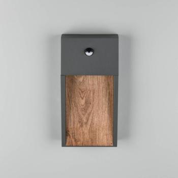 LED-érzékelős kültéri fali lámpa SALMON, faoptikás, magasság 33 cm IP44 kép