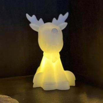 LED-es dekorációs figura Naja, fehér, magasság 12 cm, viasz, elemes működés kép