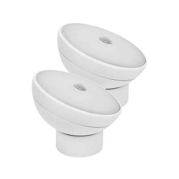 LED-es éjszakai lámpa Nova, érzékelő, fehér, műanyag, 2db kép