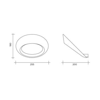 LED-es fali lámpa Olo, antracit, fém, 25,5 cm széles kép