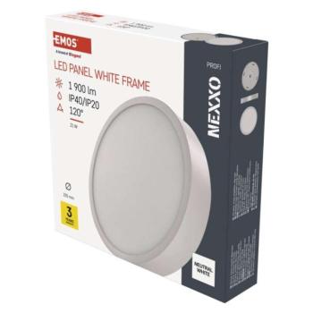 LED-es felületi lámpatest NEXXO, kerek, fehér, 21W, semleges fehér kép