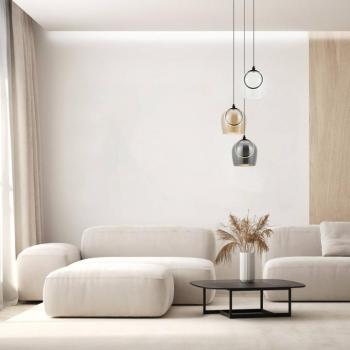 LED-es függőlámpa 23081, 3-lámpás, üveg, Ø 44 cm, 3000 K kép