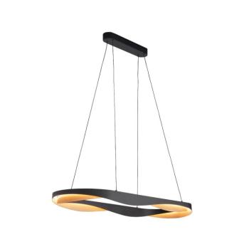 LED-es függőlámpa Ascoli, 100 x 36 cm fekete/arany, fém, dim kép