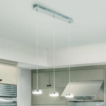 LED-es függőlámpa Dunk, alumínium, 3-lámpás, 3000 K, fém kép