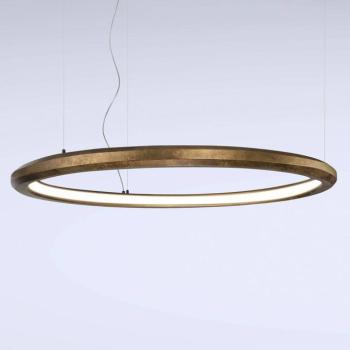 LED-es függőlámpa Materica belül Ø 120 cm sárgaréz kép