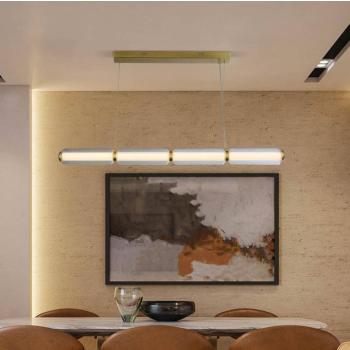 LED-es függőlámpa Mod, sárgaréz színű, 3 fokozatú dimmelhető, acél kép