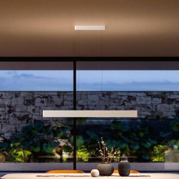 LED-es függőlámpa Satori, hossza 114,4 cm, fehér, 2700 K, alumínium kép