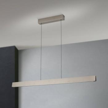 LED-es függőlámpa Tara, nikkel színű, hossza 120 cm, alumínium/acél kép