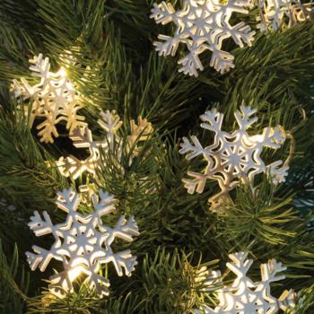 LED-es hókristály fényfüzér, fém kép