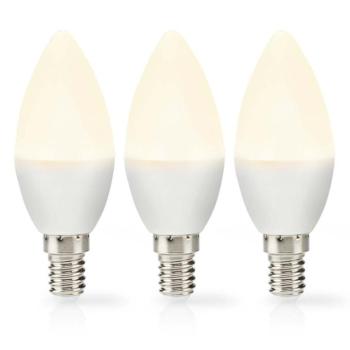 LED-es izzó E14 | Gyertya | 4.9 W | 470 lm | 2700 K | Meleg Fehér | Homályos | 3 db kép