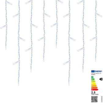 LED-es jégcsap fényfüggöny 2 méretben, hidegfehér-230 LED-del kép